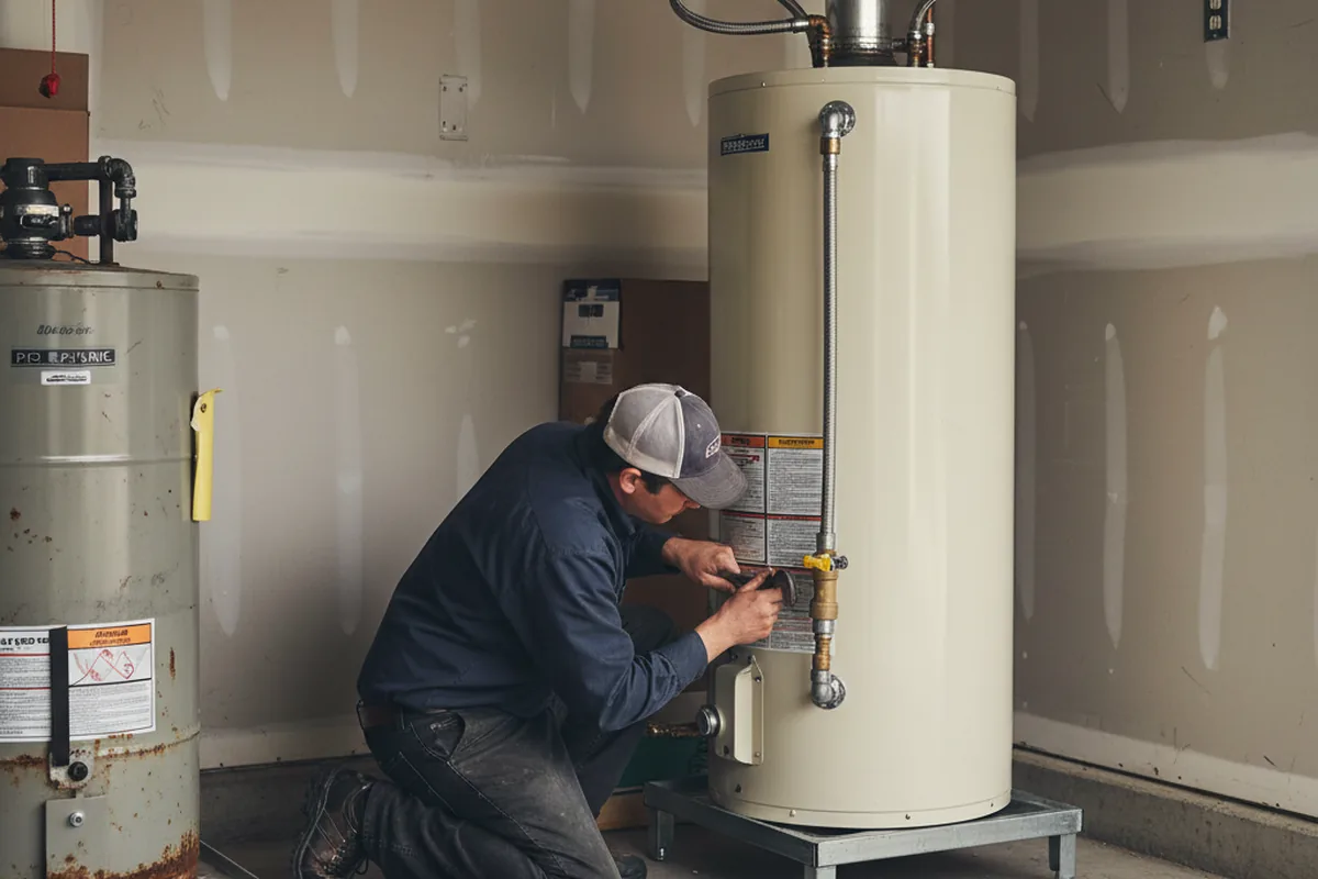 Water heater and shutoff valve replacement in Pennington